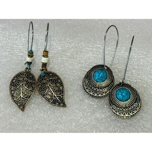 Boho Chic Dangle Earrings - Set of 2